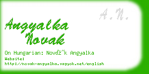 angyalka novak business card